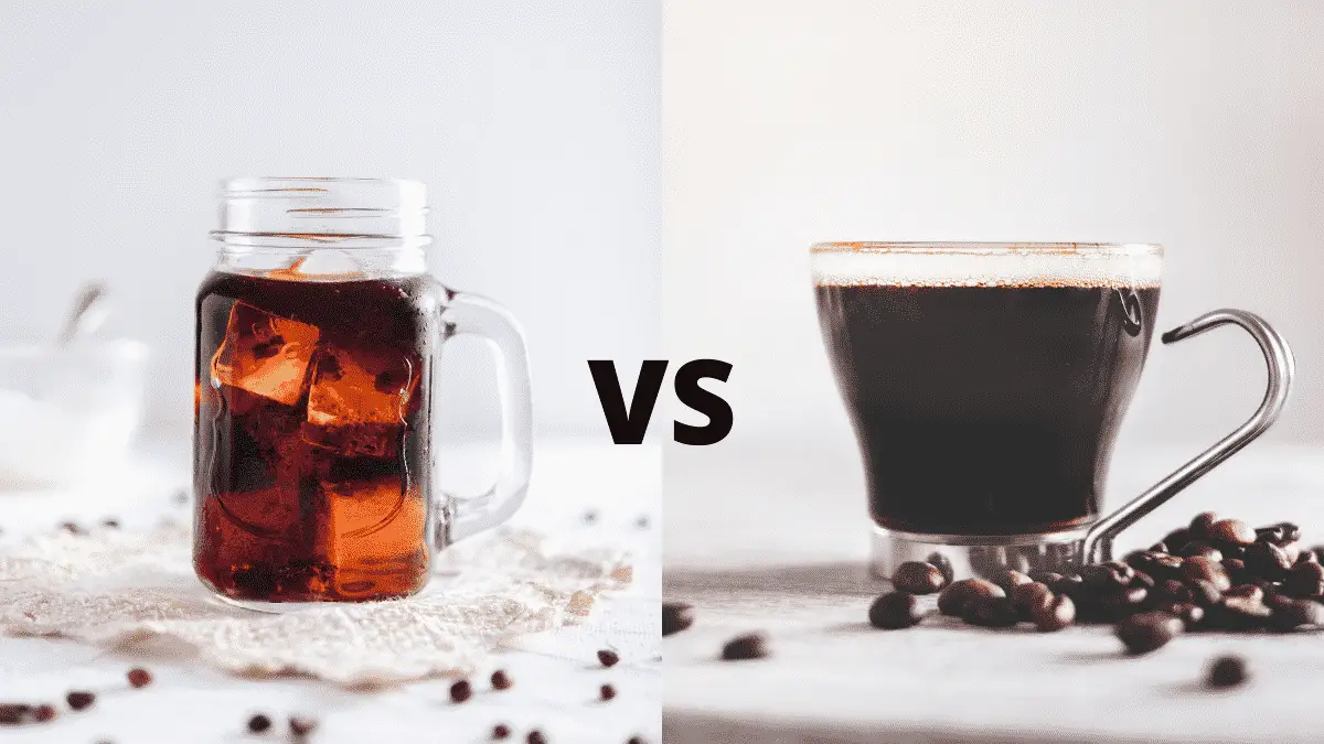 Hot brew coffee or cold brew coffee